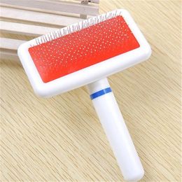 Red Puppy Cat Hair Grooming Slicker Comb Gilling Brush Quick Clean Tool Pet Brand New Promotion2523