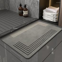 Bath Mats Bathroom Absorbent Floor Mat Diatomaceous Earth Soft Foot Toilet Doorway Non-slip Household Quick Dry Carpet