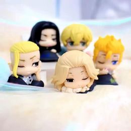 Action Toy Figures Kawaii Tokyo Revengers Anime Figure Gashapon Manjiro Sano Matsuno Chifuyu Q Version Doll Peripherals Hand Made Gifts for Kid 230724