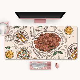 Extra Large Kawaii Hot Dog GBA Gaming Mouse Pad Cute Aesthetic Food XXL Desk Mat Water Proof Nonslip Laptop Desk Accessories