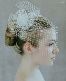 Bridal Veils White Ivory Net Birdcage Charming Wedding Veil Hats Fascinator Face With Comb