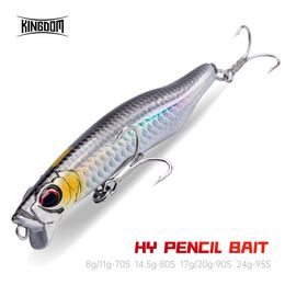 Baits Lures Kingdom HY pencil bait artificial fishing bait 8g 11g 14.5g 17.5g 20g sink pencil 70mm 80mm 90mm sea bass long throwing pencil 230720