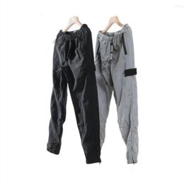 Men's Pants 2023 Spring And Women's Metal Nylon Side Zipper Pant High Street Fashion Wind Tooling Waterproof Quick Drying