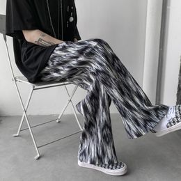 Men's Pants Summer Fashion Brand Ins Ice Wide Leg Trend Korean Version Loose Straight Tube High Street Thin Casual