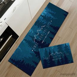 Carpets Long Kitchen Mat Hallway Anti-Slip Carpet Bath Washable Absorbent Floor Mat Home Entrance Doormat Bedroom Living Room Decor Rug R230725