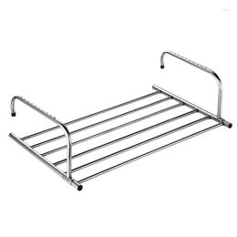 Hangers Stainless Steel Folding Drying Rack Multifunctional Balcony Towel Clothes Hanger Space Saving Home Laundry Clothesline Organiser