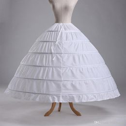 White 6 HOOP PETTICOAT crinoline SLIP Underskirt BRIDAL Ball Gown WEDDING dress Petticoats in stock 237r