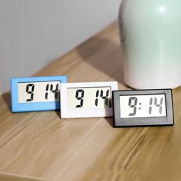 Table Clocks Portable Mini LCD Digital Clock Small Battery-operated With Button Battery Electronic For Desktop Home