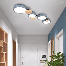 Ceiling Lights Nordic Personality Macaron Lamp Creative Home Minimalist Luminaires For Corridor Aisle Balcony Bedroom Decorative