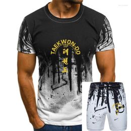 Men's Tracksuits Taekwondo Martial Arts Combat Evergreen Tree Black Cotton T-Shirt Fn0790 Graphic Tee Shirt