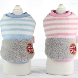 Dog Apparel Winter Coats Cute Striped Soft Thick Downs Jackets Chihuahua Parkas Clothing For Dogs Puppy Cat Pet Clothes