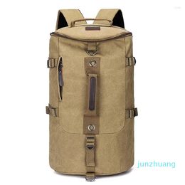 Backpack Large Capacity Rucksack Man Travel Duffle Bag Male Luggage Canvas Bucket Shoulder Bags Men Outdoor Dropship 2023