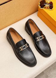 Top Quality 2023 Men Dress Shoes Genuine Leather Slip On Wedding Office Party Brand Designer Flats Male Moccasins Formal Oxfords Size 38-46