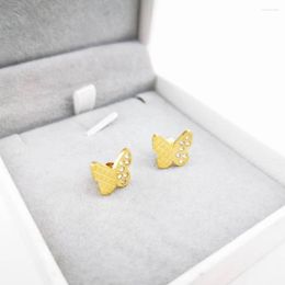 Stud Earrings Stainless Steel Titanium Butterfly Simple Creative Fashion Trend Net Celebrity Same Style