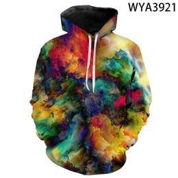 Men's Hoodies Art Graffiti Men Women 3D Printed Streetwear Pullover Oversized Sweatshirts Fashion Casual Jacket