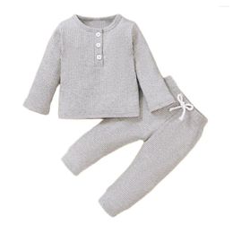 Clothing Sets Spring Baby Boys Crew Neck Clothes Born 0 3 Long Sleeve Infant Girl Toddler Tops Pants