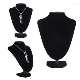 Bags Jewellery Pouches 25 18cm Velvet Necklace Pendant Neck Model Props Display Stand Holder Drop Ship