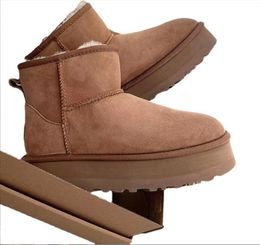 Women short Platform boot snow Boots soft comfortable Sheepskin Plush casual keep warm boots Beautiful Gift