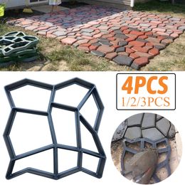 Other Garden Buildings DIY Paving Mould Concrete Block Moulds for Cement Blocks Gardening Stone Mould Garden Buildings Supplies Home 1234PCS 35X35CM 230721