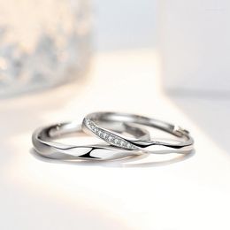 Cluster Rings Fine Jewellery 925 Sterling Silver Couple Ring Classic For Women Men Lovers Wedding Accessories Wholesale