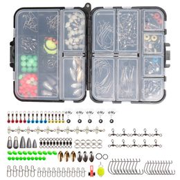 Fishing Accessories LUSHAZER 183/PCS Easy to carry fishing lead weight storage box accessory set hollow bean swinging fishing gear 230720