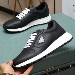 Casual-stylish Sneakers Shoes Leather Men Knit Fabric Runner Mesh Runner Trainers Man Sports Outdoor Walking EU38-46