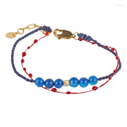 Link Bracelets Blue Bracelet Double Layer Resin Alloy Material For All Occasion