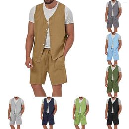 Running Sets Men'S Summer Breathable Anti Wrinkle Two Piece Volume Sleeveless Undershirt Mens Pinstripe Jacket Striped Suit