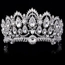 Luxurious Sparkle Pageant Crowns Rhinestones Wedding Bridal Crowns Bridal Jewellery Tiaras & Hair Accessories shiny bridal tiaras239B