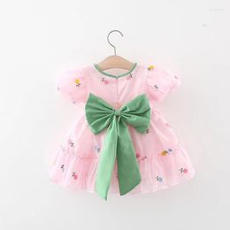 Girl Dresses Summer Clothes Baby Dress Cute Fashion Print Bow Flower Princess Born Infant Toddler For 0-24M