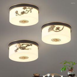 Ceiling Lights Light Luxury Chinese Style Copper Aisle Corridor Lamp Modern Minimalist Hallway Balcony