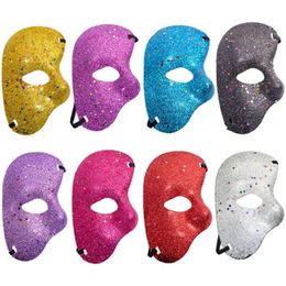 5Pcs Carnival Party Opera Perform Stage Play Glitter Half Mask For Christmas Wedding Decor Prop Supplies Cosplay Accessories
