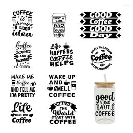 Window Stickers 3D UV DTF Transfers 16oz Cup Wraps Coffee Beverage Food Printed For DIY Glass Ceramic Metal Leather Etc. D480