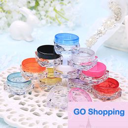 factory outlet Square Bottom Cream Jars Clear Plastic Makeup Sub-bottling,Empty Cosmetic Container,Small Sample Mask Canister 100pcs 3g 5g