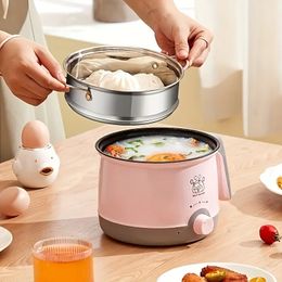 US Plug 6.9inch One Person Electric Cooker, For Cooking Instant Noodles And Hot Pot, Small Mini Multi-function Cooker For Household And Dormitories,