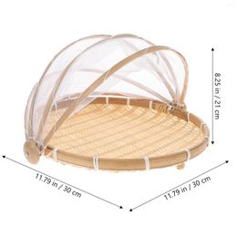 Dinnerware Sets Craft Basket Drying Dustpan Household Table Tray Bamboo Woven Rectangle Steamed Bun