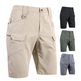 Running Shorts Men Urban Military Tactical Outdoor Waterproof Wear Resistant Cargo Quick Dry Multi Pocket Zipper Hiking Pants