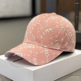 Ball Caps Elegant Water Brick Korean Version Cap Baseball Sports Leisure Fashion Spring Autumn Flower Sunscreen Hat