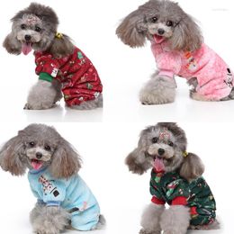 Dog Apparel Cloth Holiday Santa Christmas Costume Winter Warm Halloween Clothes For Pet