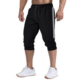 2022 New Men Jogger Casual Slim Harem Shorts Soft 3/4 Trousers Fashion New Brand Men Sweatpants Summer Comfy Male Shorts XXXL