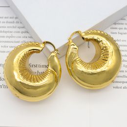 Stud Big Earrings Women's Earrings Dubai African Gilded Jewellery Geometric Large Round Clip Earrings Party Wedding 230724