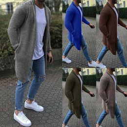 Men's Sweaters Cardigan Sweater Coat Men 2018 Hot New Casual Slim Solid Sweaters Warm Knitting Jumper Loose Style Long Sleeve V Neck Cardigan T230724