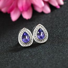 Stud Earrings ER-00352 Genuine Austrian Crystal Jewellery Allergy-free Water Drop Earring For Women 2023 Christmas Gift