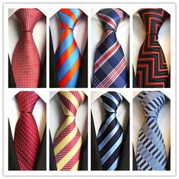 2019 TIE Fashion Necktie Mens Classic Ties Formal Wedding Business Red Navy Black Stripe Tie For Men Accessories tie Groom Tie2824