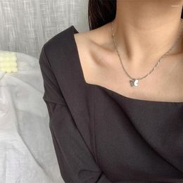 Choker Simple Fashion Butterfly Clavicle Chain Necklace For Women Hummingbird Double Ring Alloy Chokers Party Jewellery Gifts