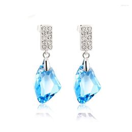 Stud Earrings ER-00263 Genuine Austrian Crystal Jewellery Allergy-free Fashion Irregular Earring For Women 2023 Christmas Gift Drop