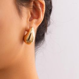 Stud Earrings Simple Water Drop Hanging Style Party Punk Necklace Glossy Exaggerated Large Teardrop Niche Fashion Drip