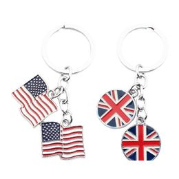 Key Rings American Flag Women Men Jewellery Car Chain Ring Holder Souvenir For Gift Drop Delivery Dhcp2