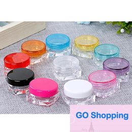 Top Square Bottom Cream Jars Clear Plastic Makeup Sub-bottling,Empty Cosmetic Container,Small Sample Mask Canister 100pcs 3g 5g