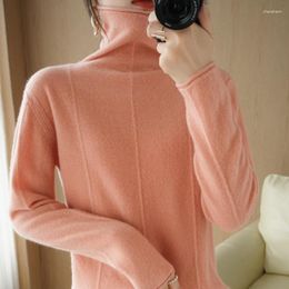 Women's Sweaters Turtleneck Sweater Women Merino Wool Ladies Loose Solid Pullover Long Sleeve Knitted High Neck Cashmere